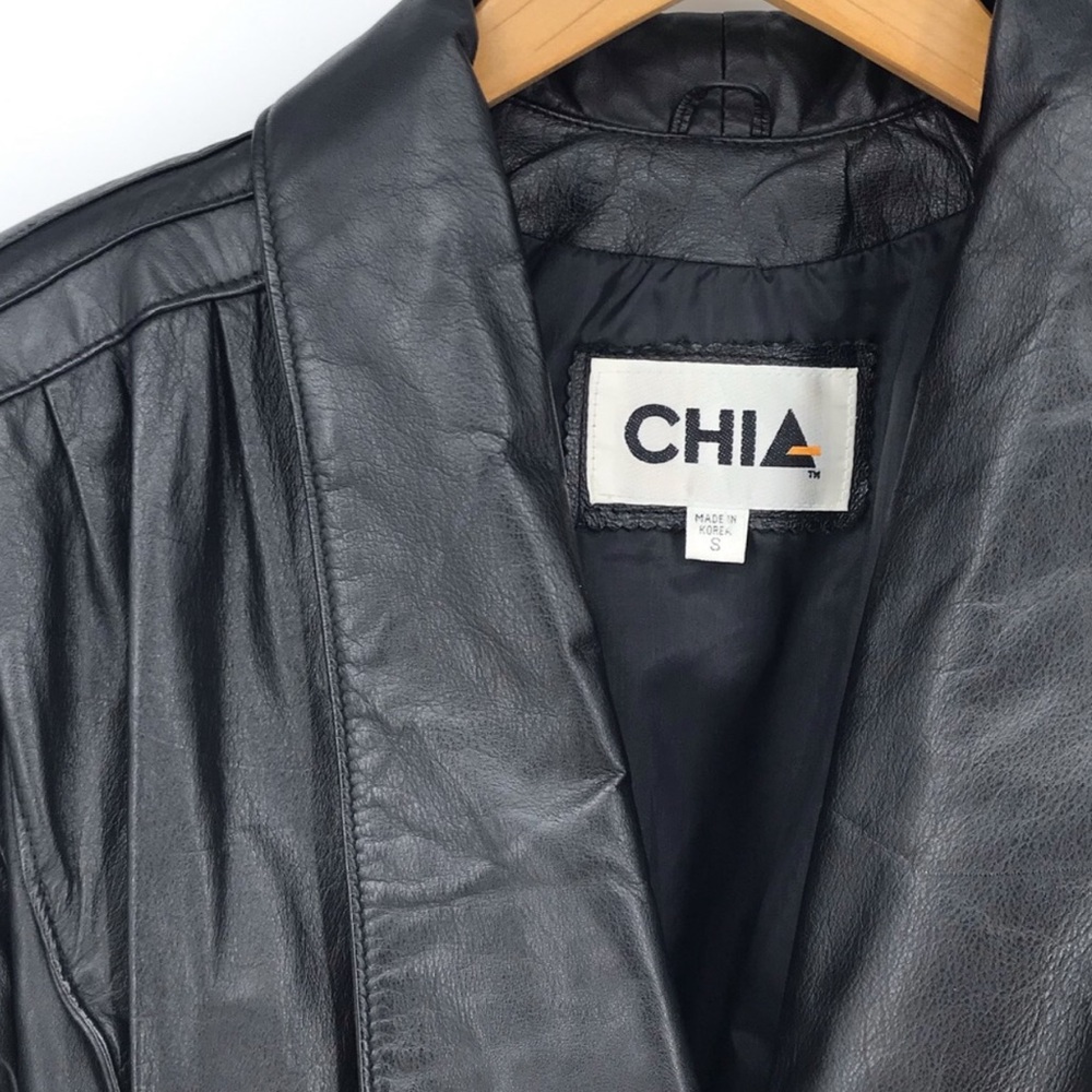 VTG 80’s Puffy Sleeved Leather Jacket 🕶️ - Picture 4 of 6